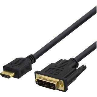 DELTACO HDMI to DVI cable, 1m, Full HD, black