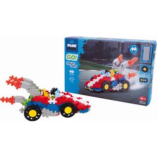 Plus-Plus Go! Crazy Cart, 240 stk Byg din egen Plus-Plus Go! Crazy Cart med dette sæt Indhold: 240 brikker i forskellige farver 4 hjul 1 bundplade Bygge instruktioner.