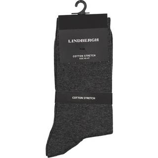 Lindbergh bomuldsstrømper i charcoal mel til herre