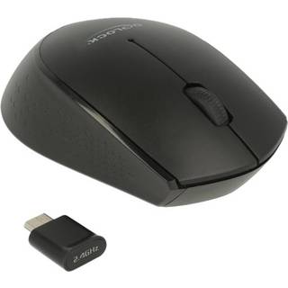 DeLOCK Optical 3-button mini mouse - Mus - Optisk - 3 knapper - Sort