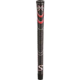 Superstroke Cross Comfort Golf Club Grip Black/Red (understorlek) | Mjuk & klibbig polyuretan som ökar dragkraften | X-stil yta & non-slip | Swin