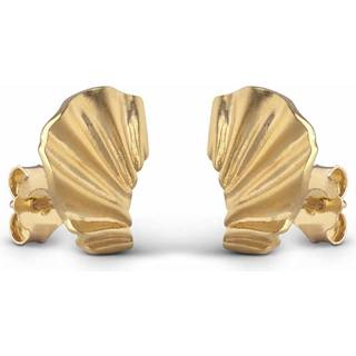 Enamel - Earring, Mini Wave - Guld