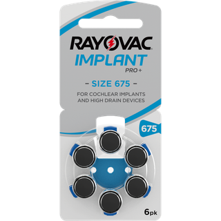 Rayovac Implant Pro+ ZA675 (6 stk.) Høreapperatbatterier
