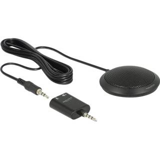 DeLOCK Condenser Table Microphone Mikrofon Kabling -32dB Omni-directional Sort -> Forventet levering: 5-7 hverdage