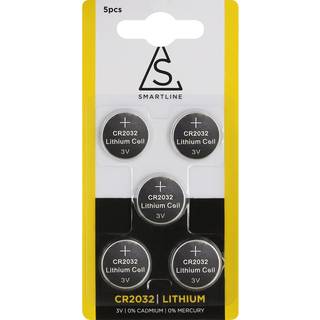 Smartline Litium Knapcellebatteri CR2032 (5-pack)