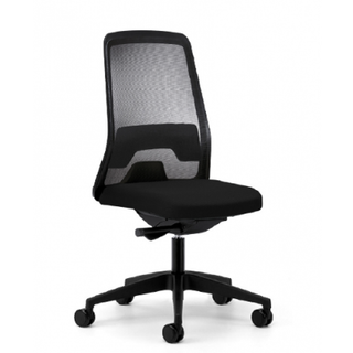Interstuhl Every kontorstol m. mesh-ryg (MH01), sort fod, 42-53 cm hjul til hårde gulve