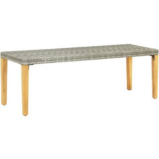 havebænk 80 cm polyrattan grå