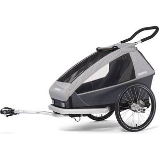 Croozer Kid Keeke 1 Stone Grey - Cykeltrailer til Børn med Sikkerhedssele