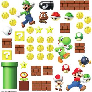 Mario Kart Build a Scene Wallstickers RoomMates Super Mario vægdeko 598697