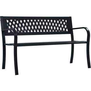 havebænk 125 cm stål sort