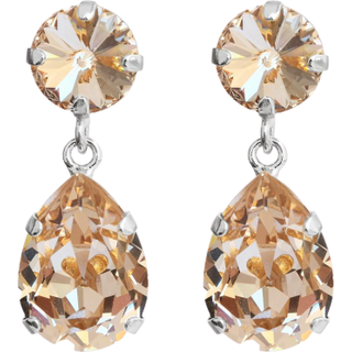 Classic Drop øreringe silk rhodium
