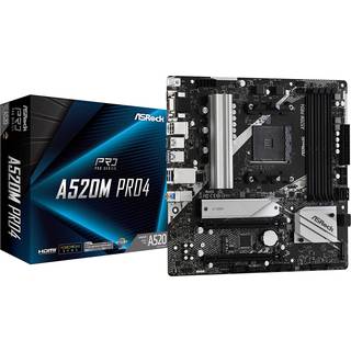 ASRock A520M Pro4 Bundkort - AMD A520 - AMD AM4 socket - DDR4 RAM - Micro-ATX