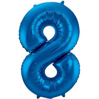 Folienballon Zahl 8 Blau