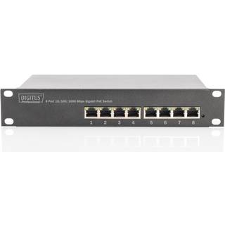DIGITUS DN-95317 8-Port Gigabit PoE (80W) Switch 10 Inch Unmanaged