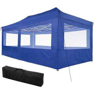 Easy up pavillon Viola 3x6 m med 4 sidestykker - sort