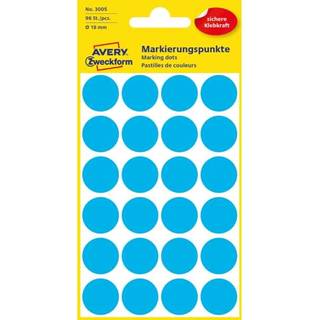 Avery etiketter Ø18mm blå