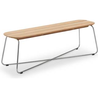 Skagerak lilium bænk teak/rustfri stål 135,5x34x44,5cm