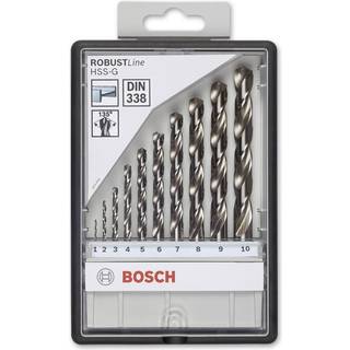 BOSCH Metalborsæt, Robust Line, HSS-G, 135°, 10 dele, 1-10 mm 1-10 mm