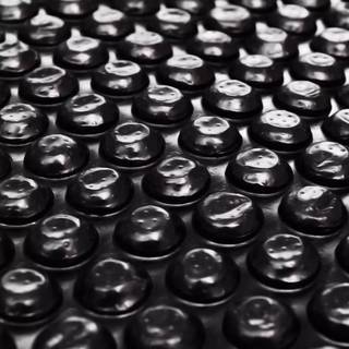 flydende soldrevet PE-poolovertræk rektangulært 6x4 m sort