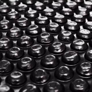 flydende soldrevet PE-poolovertræk rektangulært 8 x 5 m sort