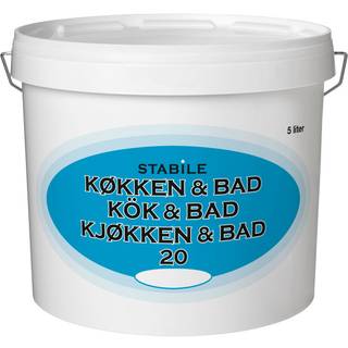 Vægmaling køkken/bad hvid 5 liter - Stabile