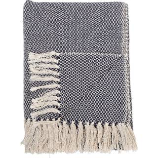 Bloomingville Plaid 160x130cm - Plaider & Tæpper Bomuld Blå - 40110187