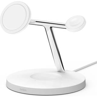 Belkin Boost Charge Pro 3-i-1 trådløs oplader med MagSafe 15W (hvid)