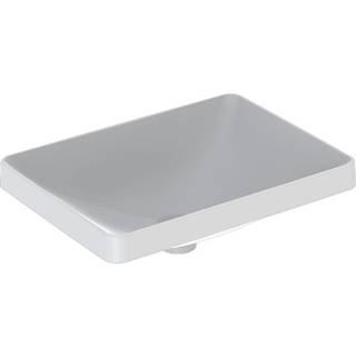 Geberit VariForm håndvask til indbygning rektangulær: B=55cm, T=40cm, Hanehul=Uden, Overløb=Uden, Hvid / KeraTect