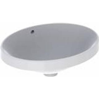 Geberit VariForm håndvask til indbygning oval: B=50cm, T=40cm, Hanehul=Uden, Overløb=Synlig, Hvid