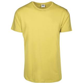 URBAN CLASSICS Shaped Long Tee Lemon Mustard