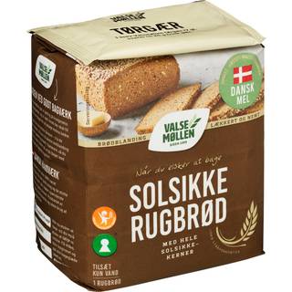 Solsikkerugbrød, økologisk med gær 900 g - Valsemøllen
