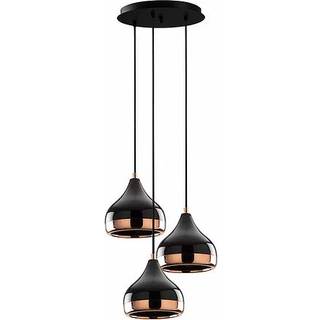 Hængelampe Yildo 6871 3 lyskilder rondel sort/kobber