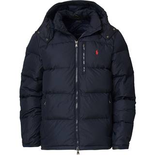 Polo Ralph Laurentil mænd. 710810936002 Vandtæt jakke til marine (XXL), Casual, Lange ærmer, Genanvendt polister, Blå