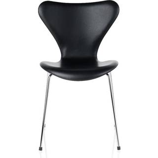 Fritz Hansen - Series 7 stol 3107 træfiner stålstel krom mörkbetsad ekfanér - Spisebordsstole - Arne Jacobsen
