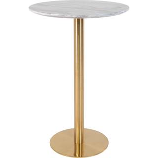 Bolzano barbord, Ø70 x 105cm, marmor/sort