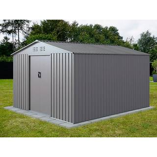 Redskabsskur Redskabsrum Haveskur 2,77x3,19x1,92m, 8,84m²,ProShed®, Aluminium Grå