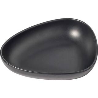 LIND DNA Curve Stoneware dyb tallerken 19x22 cm Black