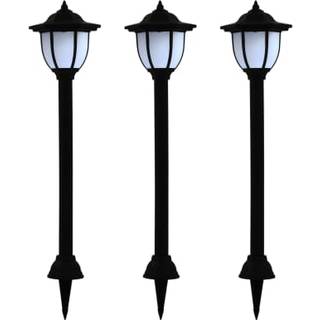 LED-solcellelamper 3 stk. sort