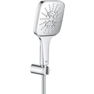 GROHE RSH SmActCUBE håndbrssæt m håndbrs, vægholder t håndbrs, Silverflex brslange 1.500mm