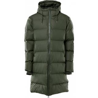 Long Puffer Jacket - Green - Rains - Grøn L