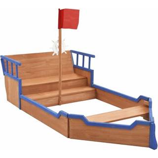 sandkasse piratskib 190x94,5x101 cm fyrretræ