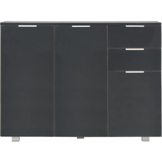 Skænk 107X35X80,5 Cm Højglans - Sort