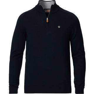 Morris John Merino Half Zip Navy