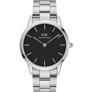Daniel Wellington ICONIC LINK stål 40 mm ur - sort skive