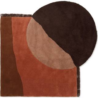 View Tufted Rug - Red Brown