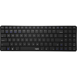 RAPOO E9100M Multi-Mode Keyboard, nordisk, sort