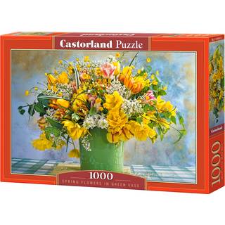 Spring Flowers in Green Vase, Puzzle 1000 Teile
