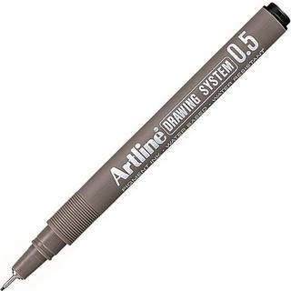 Drawing System 0.5 sort, Artline EK-235 black, 12stk