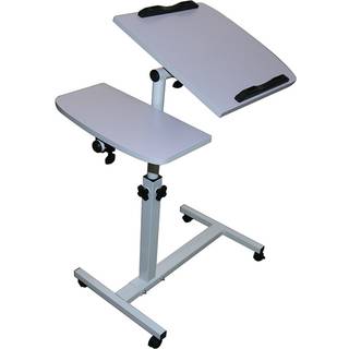 Sengebord på hjul / Justerbart læsebord med drejelig top