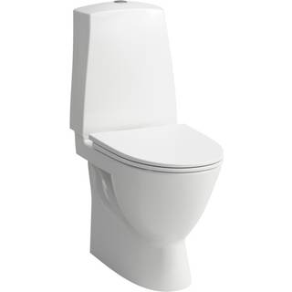 LAUFEN PRO N toilet i hvid med S-lås og Rimless til limning